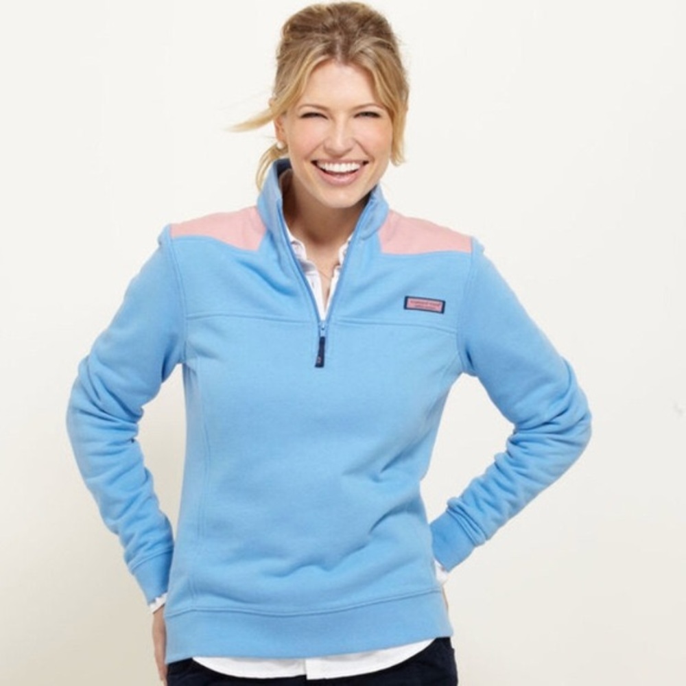 Vineyard vines blue and pink shep shirt